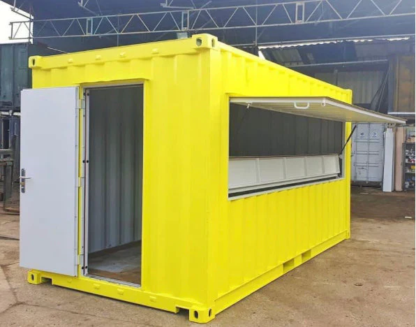20-Fuß-Barcontainer, leuchtend gelb
