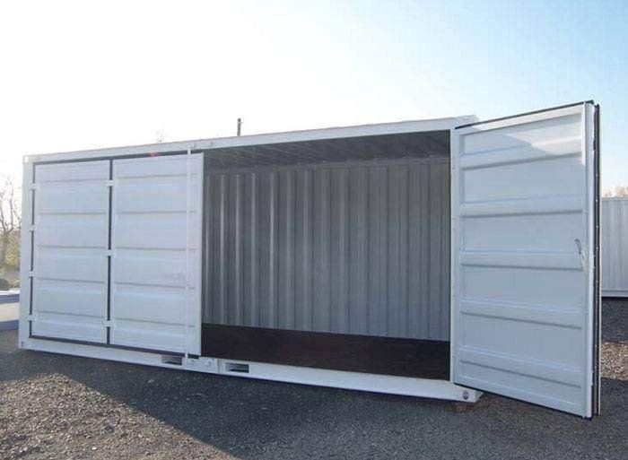 20-Fuß-Container mit seitlichem Zugang / Weiß – Bild 2