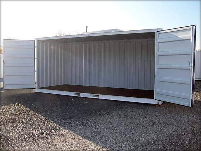 20-Fuß-Container mit seitlichem Zugang / Weiß – Bild 4