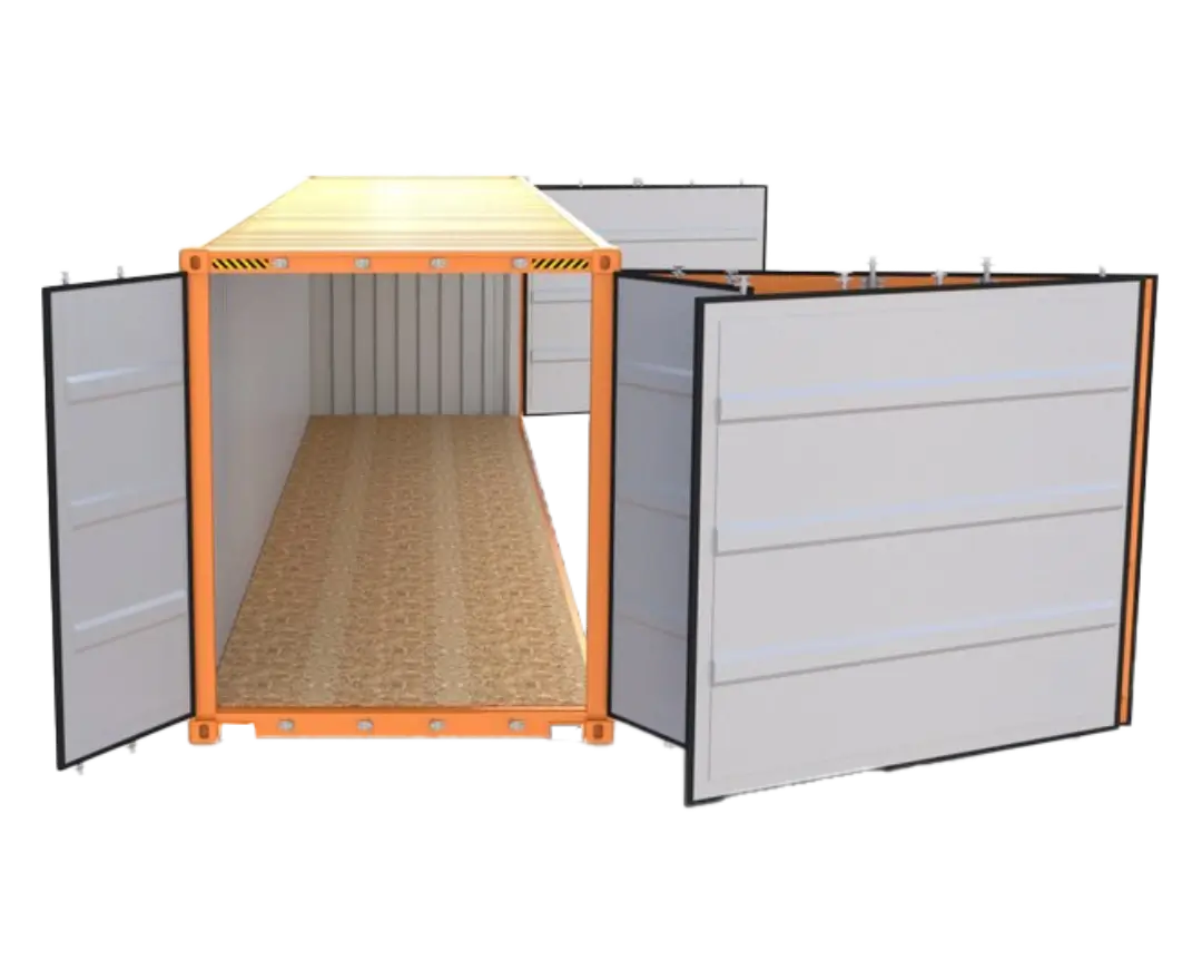 40-Fuß-HC-Container mit offenen Seiten und 2 Türen. – Bild 5