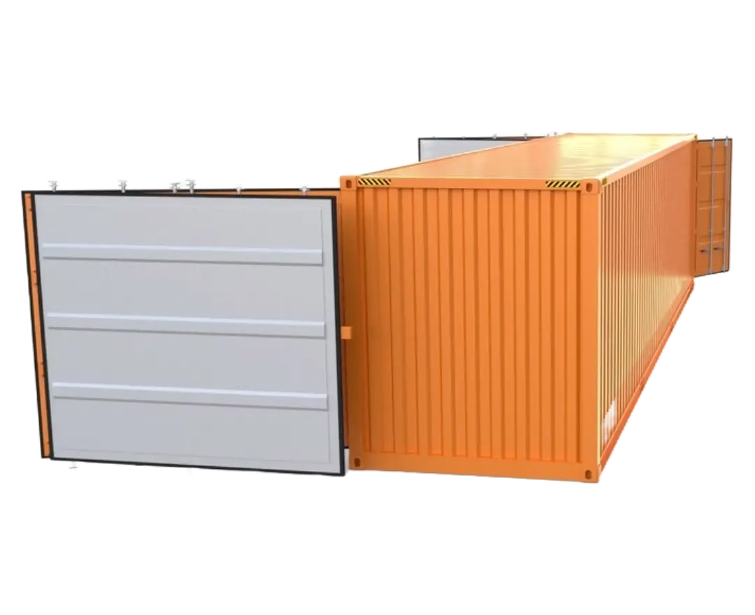 40-Fuß-HC-Container mit offenen Seiten und 2 Türen. – Bild 7