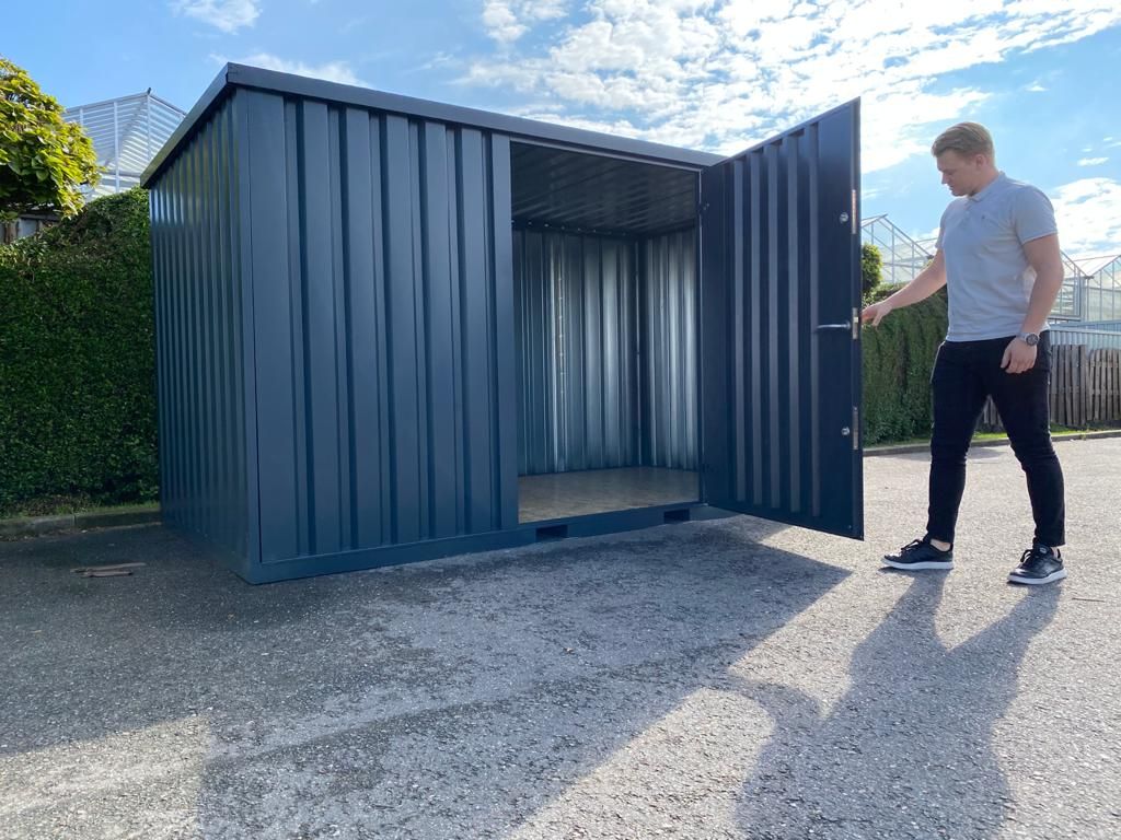 3-Meter-Container, anthrazit, zerlegbar – Bild 2