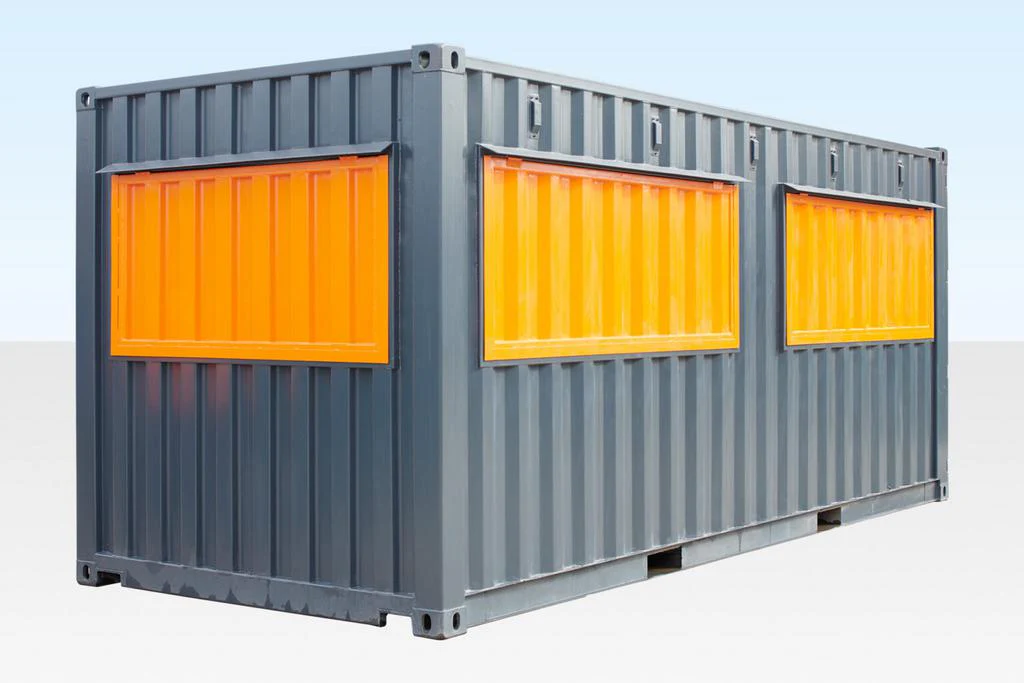 20-Fuß-Barcontainer, bläulich-anthrazitgrau – Bild 3