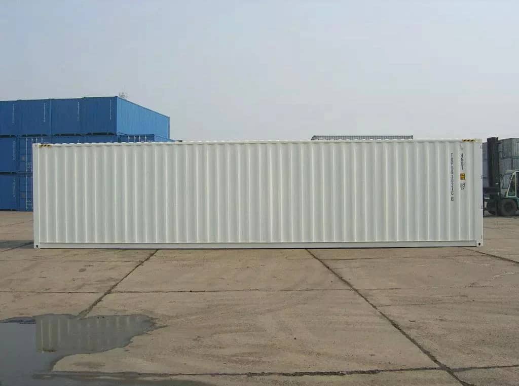 40-Fuß-Seecontainer, weiß – neu