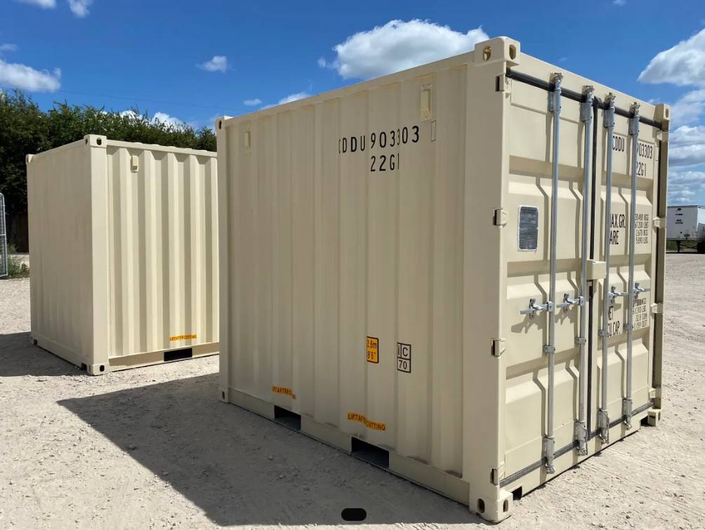 10-Fuß-Seecontainer – neu, beige – Bild 4
