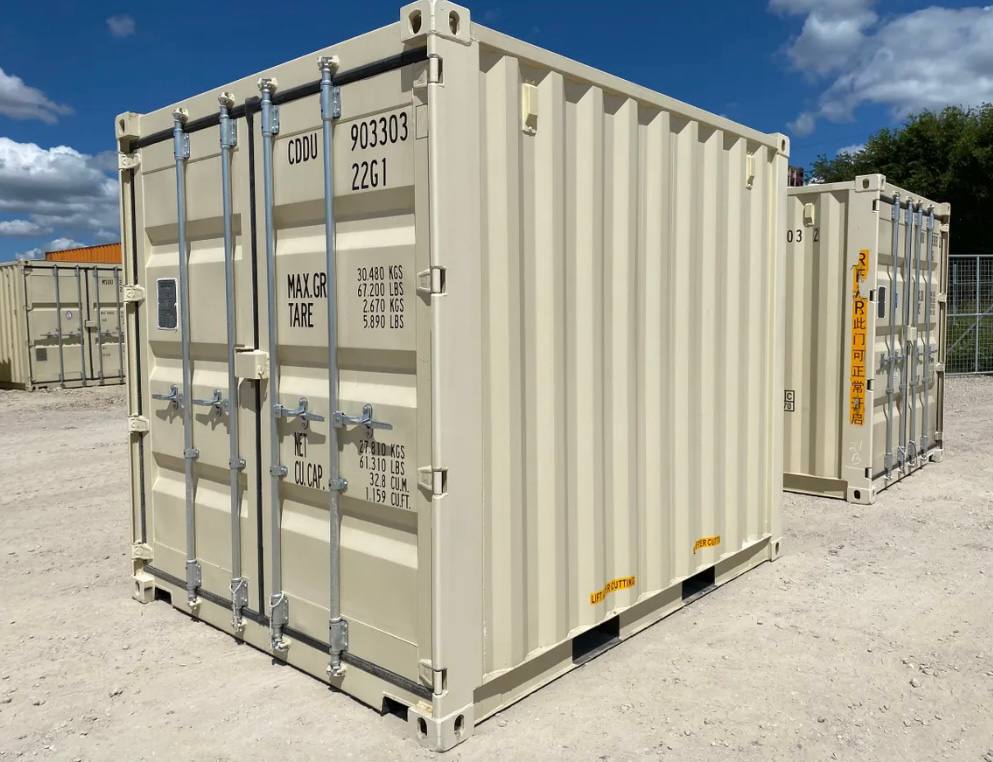 10-Fuß-Seecontainer – neu, beige – Bild 3