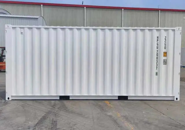 Weißer 20-Fuß-Seecontainer mit Doppeltüren