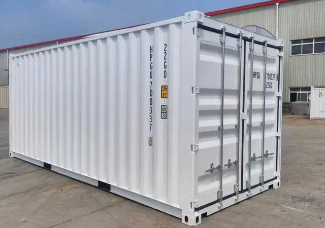 Weißer 20-Fuß-Seecontainer mit Doppeltüren – Bild 4