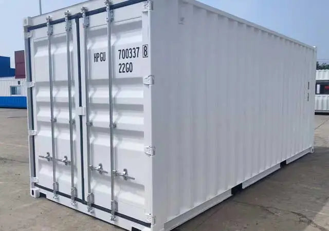 Weißer 20-Fuß-Seecontainer mit Doppeltüren – Bild 3