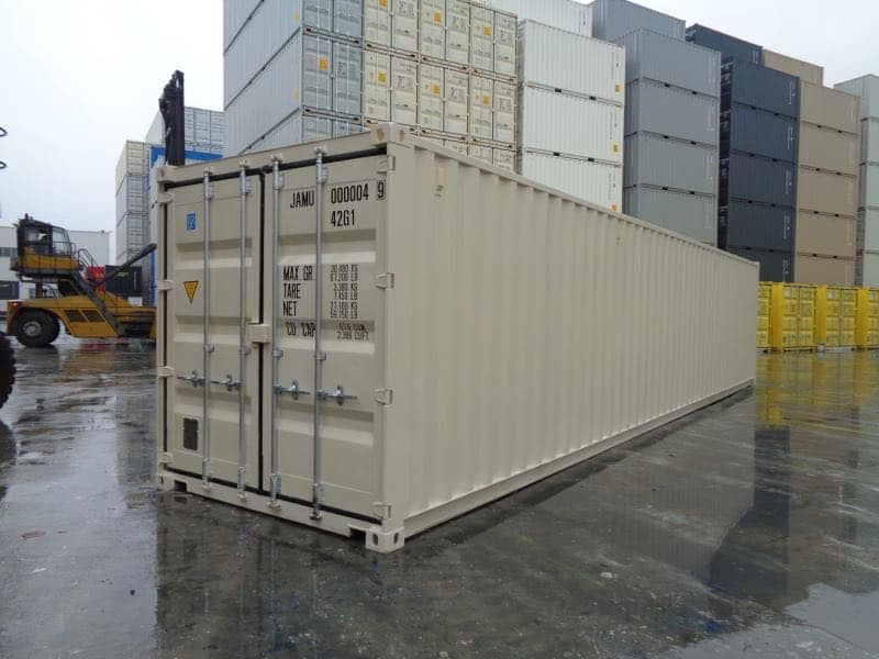 40-Fuß-Seecontainer, beige – neu