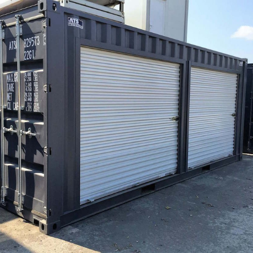 6-Meter-Container mit 2 Rolltoren