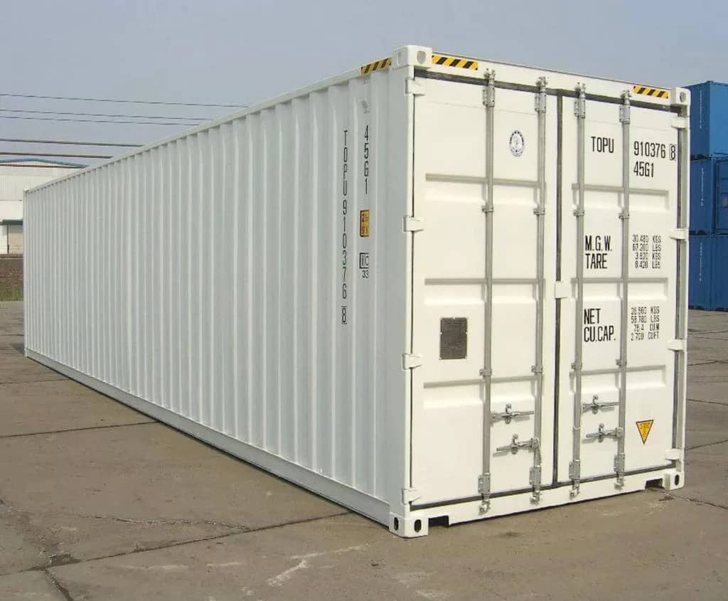 40-Fuß-Seecontainer, weiß – neu