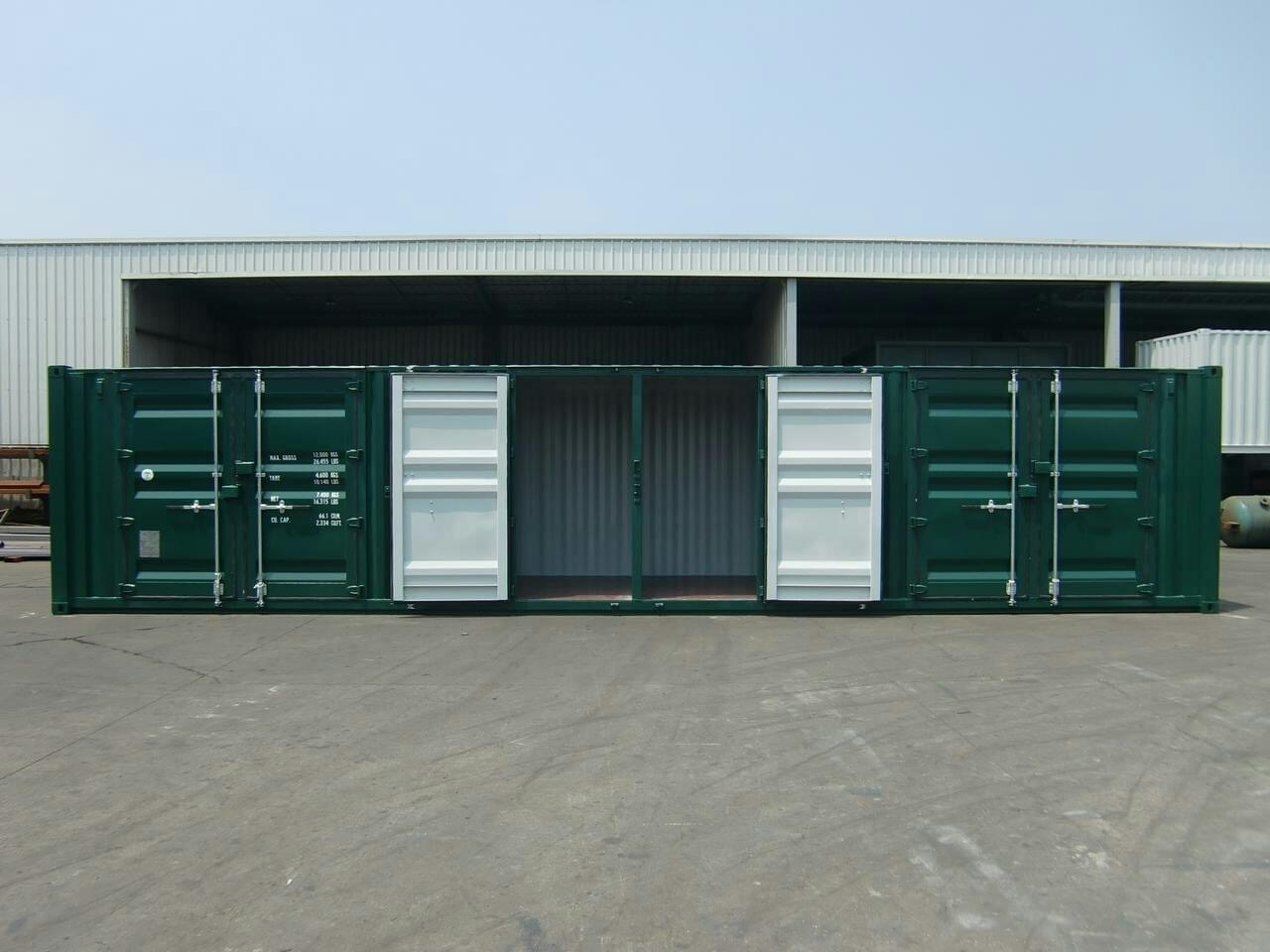 40-Fuß-Container mit offenen Seiten