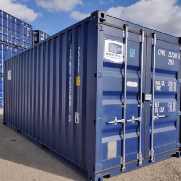 Neuer kobaltblauer 20-Fuß-Container