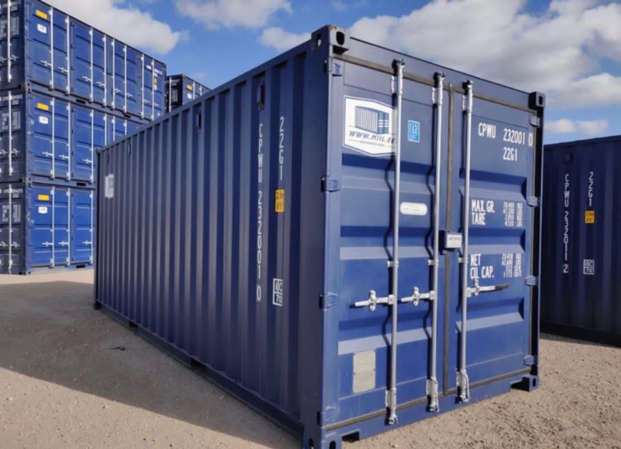 Neuer kobaltblauer 20-Fuß-Container