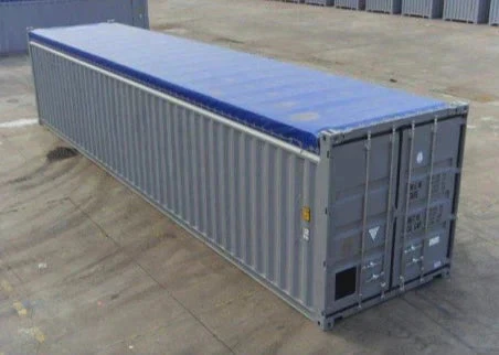 NEUER 40-FUSS-CONTAINER MIT OFFENEM DACH